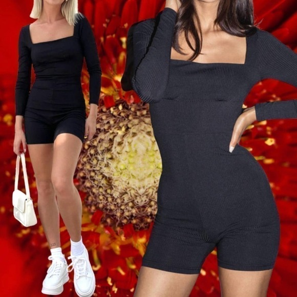 Princess Polly Sara Playsuit Black Size 8 - Picture 4 of 5